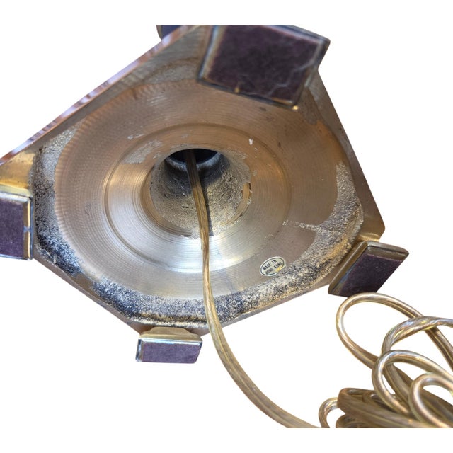 Vintage Chapman Brass Bouillotte Table Lamp With Black Tole Shade For Sale - Image 13 of 13