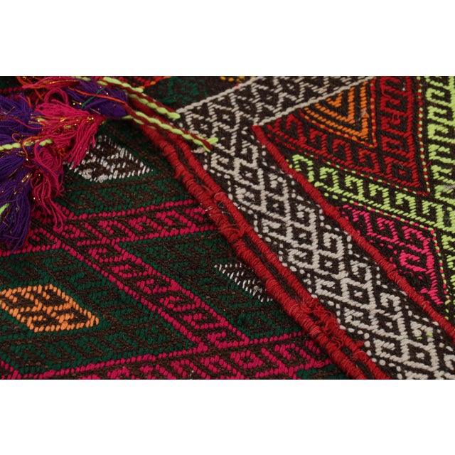 Textile Rug & Kilim’s Contemporary Kilim Runner Rug With Polychromatic Geometric Pattern For Sale - Image 7 of 7