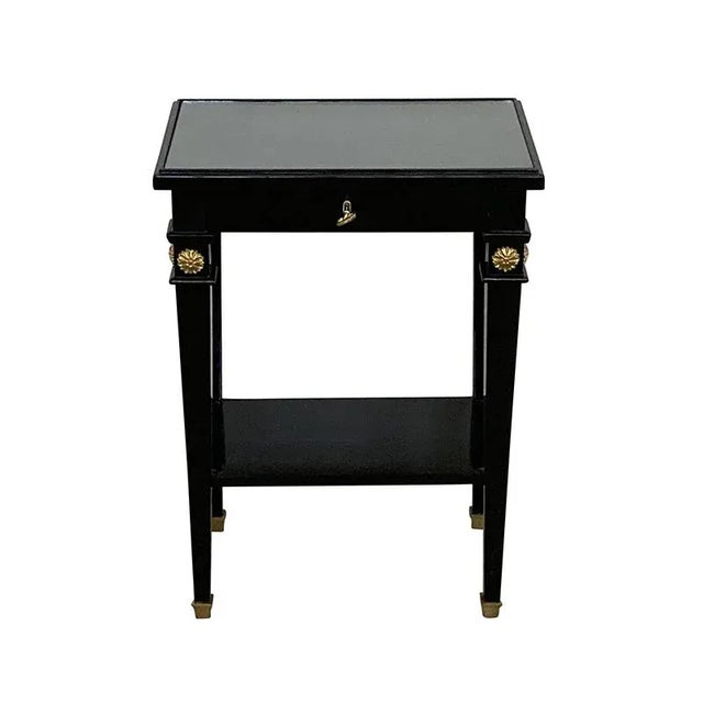 Black Lacquered Side Tables with Drawers, 1990s, Set of 2 For Sale - Image 4 of 7