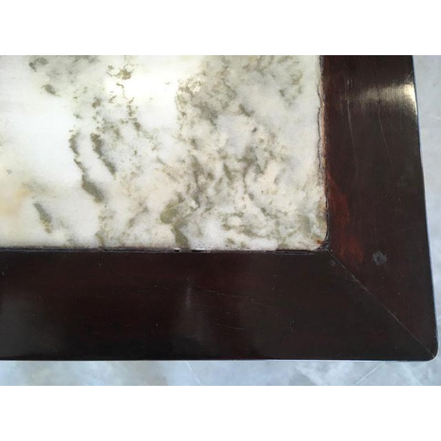 Brown Early 20th Century Chinese Export Elmwood Console with Carrara Marble, 1950 For Sale - Image 8 of 18