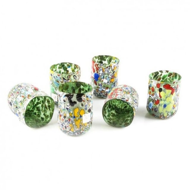 Forest Green Green Murano Glasses from YourMurano, Set of 6 For Sale - Image 8 of 8