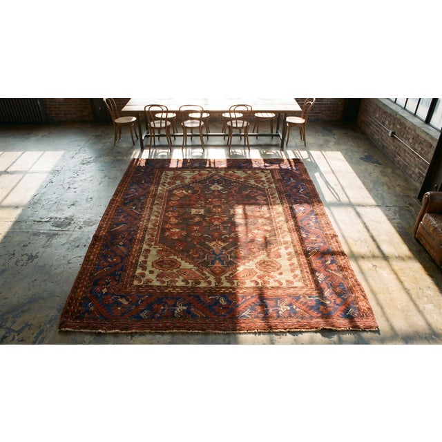 1880s Brown Medallion Tribal Antique Turkish Anatolian Kula Carpet 4'6'' X 5'6'' Knotted Wool Rug For Sale - Image 12 of 14