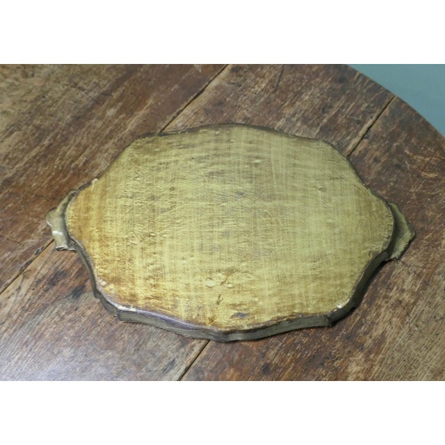 Decorative Carved and Gold Painted Italian Sideboard Tray, 1960s For Sale - Image 6 of 7