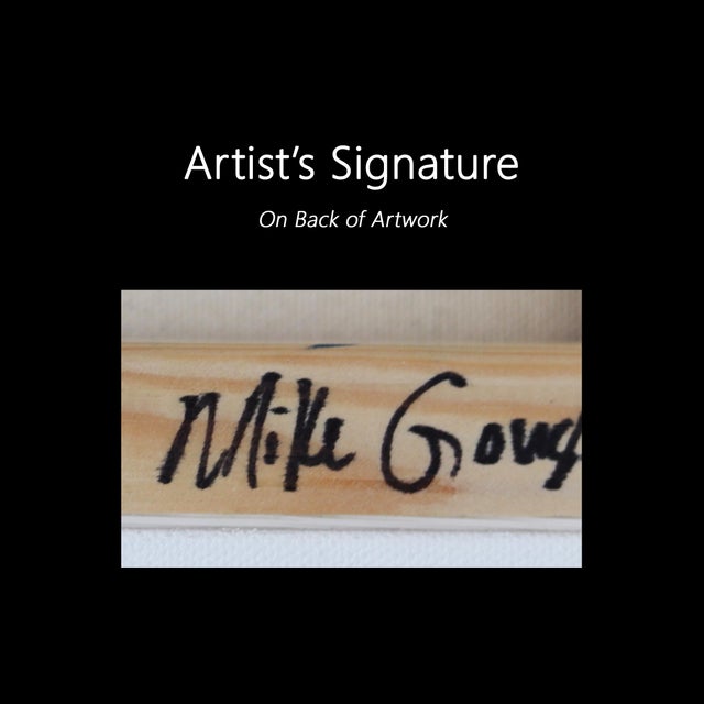 Lines of Light #6 (Vesper) - Moody Cool Tone Surrealist Landscape Painting Original Artwork by Mike Gough For Sale - Image 9 of 9