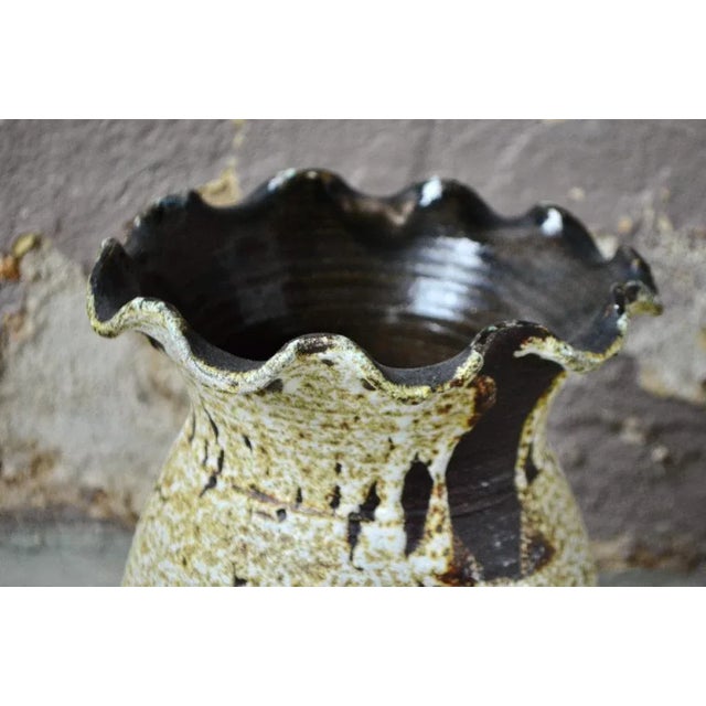 This large vase is a production of Accolay potters. His particular enamel is typical of accolay productions, textured...