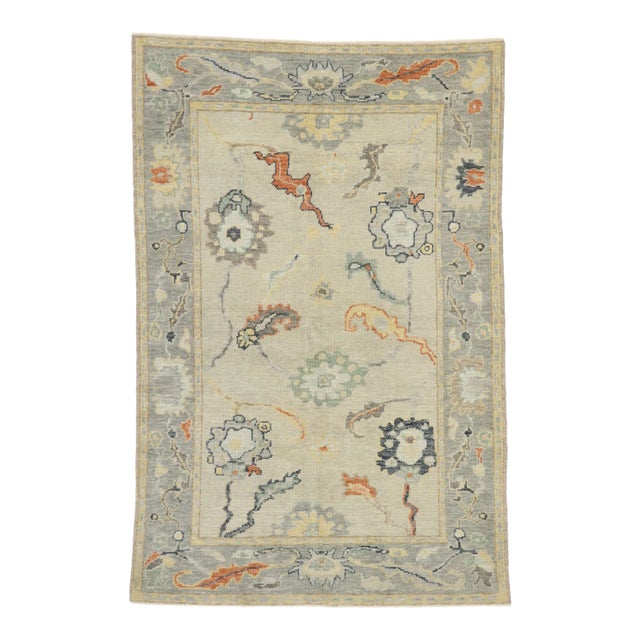 Turkish Oushak Rug - 04'10 X 07'03 For Sale