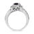 Contemporary .925 Sterling Silver Prong Set Natural Oval Shape 9X7 MM Purple Amethyst Solitaire and Diamond Accent Ring - Ring Size 5 For Sale - Image 3 of 7