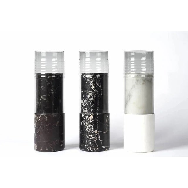 Stone Tall Paonazzo Norma Candleholder by Dan Yeffet For Sale - Image 7 of 9