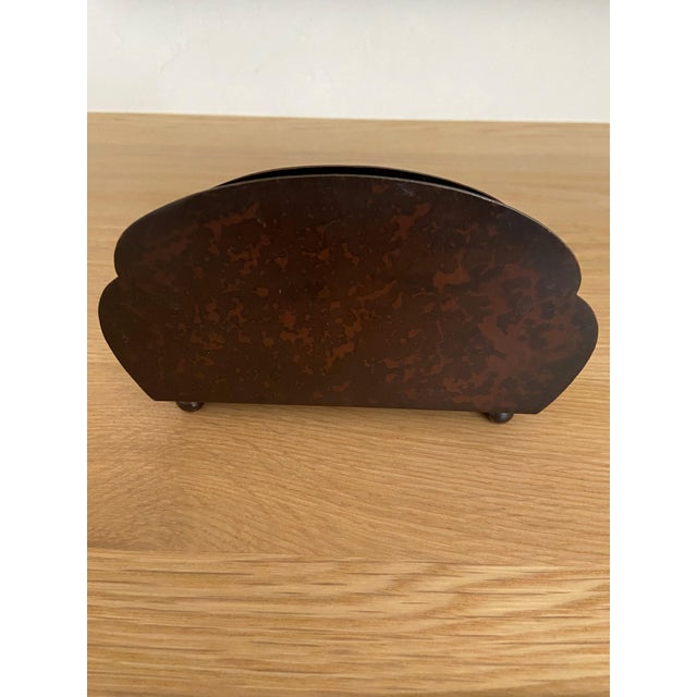 Metal Vintage Heintz Metal Art Shop Letter Holder With Perpetual Calendar and Letter Opener For Sale - Image 7 of 11