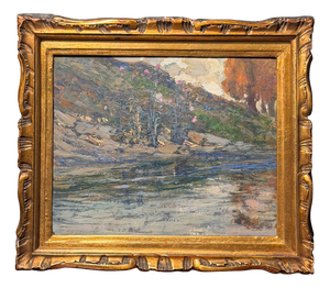 Sacheri, River Landscape, 19th Century, Oil Painting