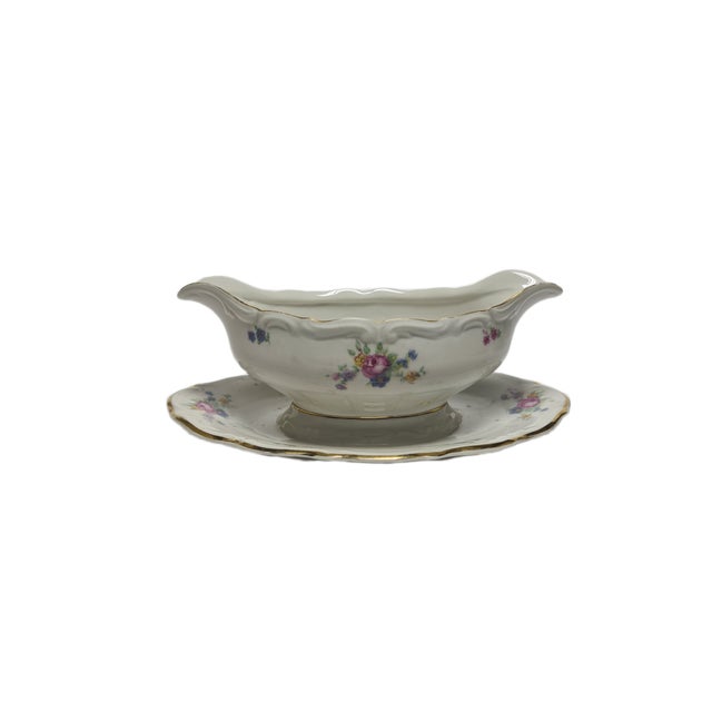 Art Deco Gravy Boat from Tielsch / Walbrzych, Poland, 1950s, in Very Good conditions. Designed 1950 to 1959 Up to 250V...