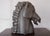 Amazing large expressive ceramic horse head sculpture with a rich dark brown glaze. No mark found but probably dates back...