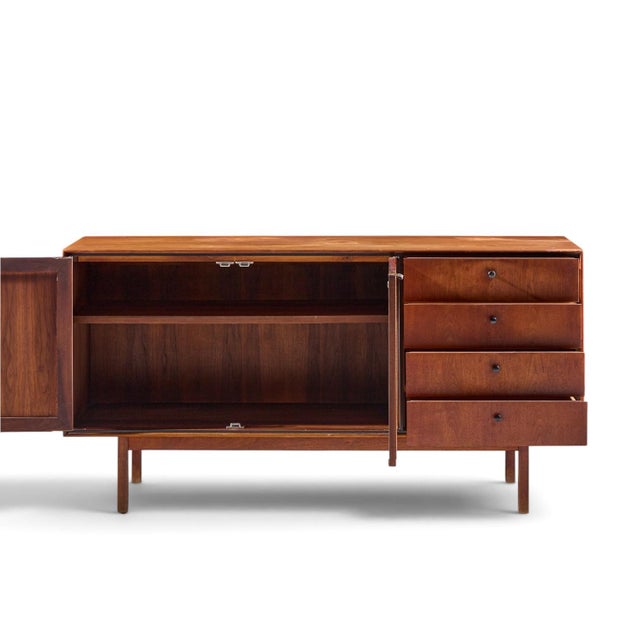 Jack Cartwright for Founders Mid Century Walnut and Cane Credenza For Sale In Chicago - Image 6 of 10
