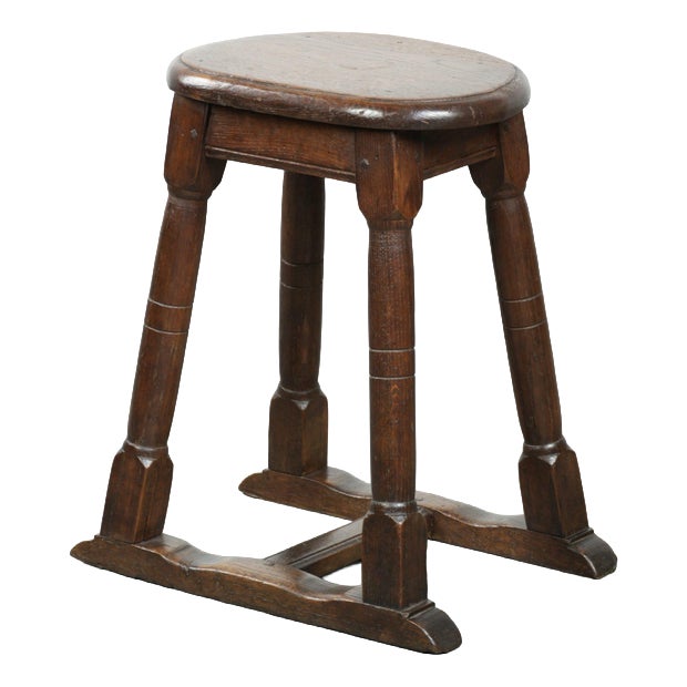 Antique Dutch Oak Stool, Early 19th Century For Sale