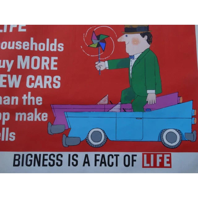 Mid 20th Century "Bigness Is a Fact of Life" Saul Mandel Life Magazine Poster For Sale In Los Angeles - Image 6 of 6