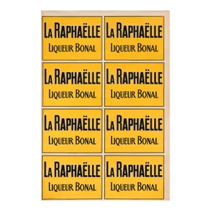 1920's French Vintage Alcohol Poster, La Raphaelle (Black Text/Yellow Background)