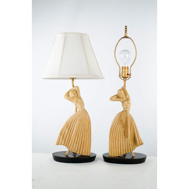 Modernistic Female Sculpture Table Lamps a Pair Chairish