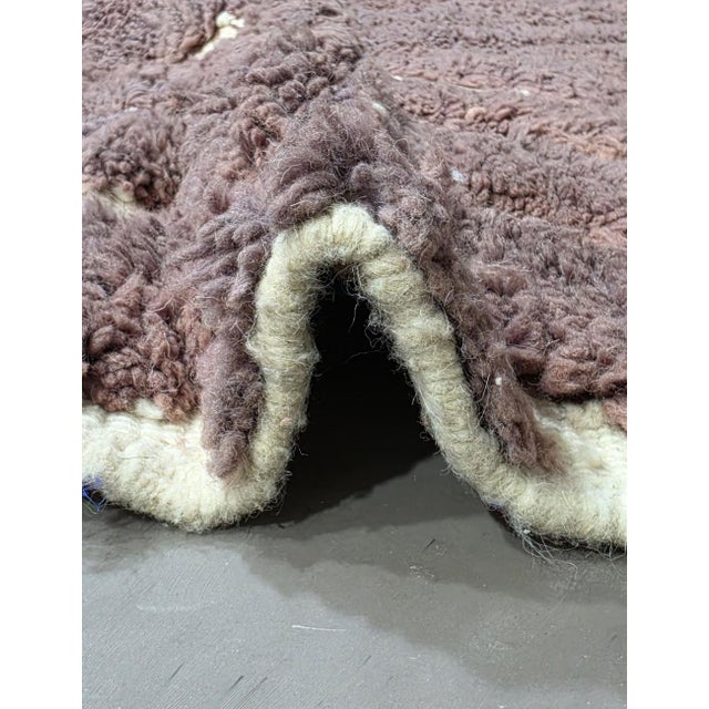 Mid-Century Modern Contemporary Berber Taupe Rug - 9.1 X 8.4 Ft For Sale - Image 3 of 6