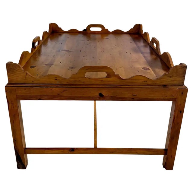 Ralph Lauren Home Tray Top Coffee Table Western Santa Fe Ranch Rustic Wood Large For Sale In Philadelphia - Image 6 of 18