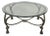 Italian Hollywood Regency Steel Knotted Rope and Tassel Round Glass Coffee Table For Sale