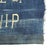 American Large Patchwork Indigo Flag, Don't Give Up the Ship, Unique For Sale - Image 3 of 4