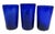 If you are a fan of blue glass, these are blown glass, deep cobalt blue, and slightly different one to the other. This is...
