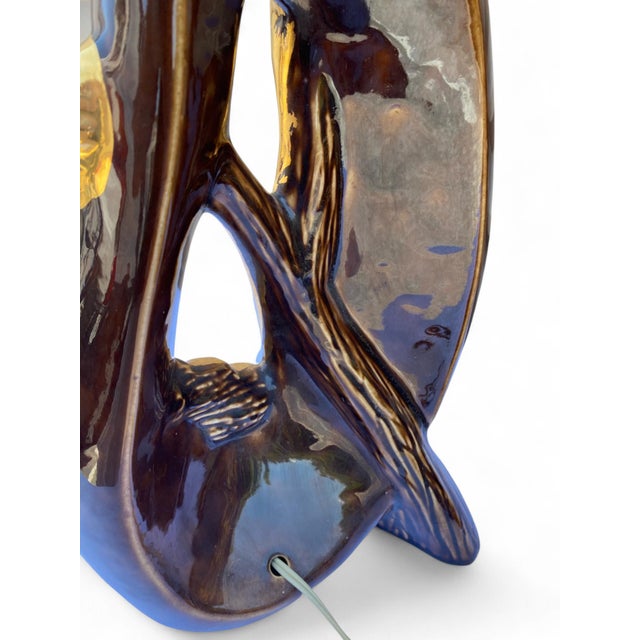 1950s Asian Ceramic Table Lamps With 22k Gold by Lampcrafts - a Pair For Sale - Image 9 of 9