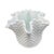 This vintage Westmoreland milk glass handkerchief vase features a textured diamond hobnail pattern and a ruffled, crimped...