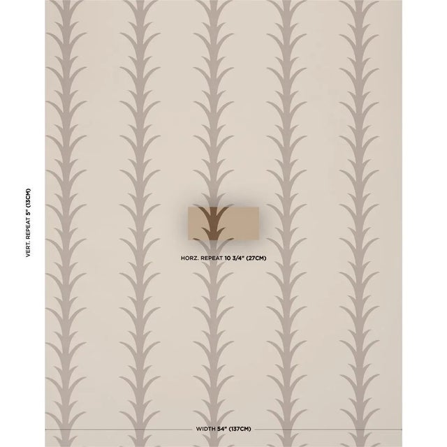 Elegant and airy, this sophisticated pattern is a stylized stripe based on a classic acanthus motif. Also available as a...