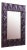 Murano Strong Violet Glass and Brass Console Wall Mirror For Sale