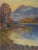 Mid 20th Century Vintage Mountain Lake Landscape Painting For Sale - Image 5 of 5