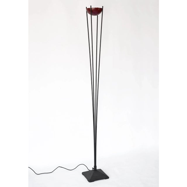1980s Postmodern Memphis Design Kock & Lowy Torchiere Floor Lamp For Sale - Image 13 of 13
