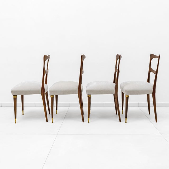 1950s Mid-Century Modern Dinning Chairs by Paolo Buffa, 1950s, Set of 4 For Sale - Image 5 of 10