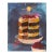 Vintage Still Life Oil Painting: Cake & Cherries, Ukrainian Art 50-40 For Sale