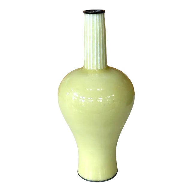Japanese Wireless Musen Cloisonne Vase by Ando Jubei For Sale