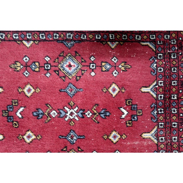 1950s, Vintage Uzbek Bukhara Handmade Rug 4 X 6 For Sale - Image 9 of 14