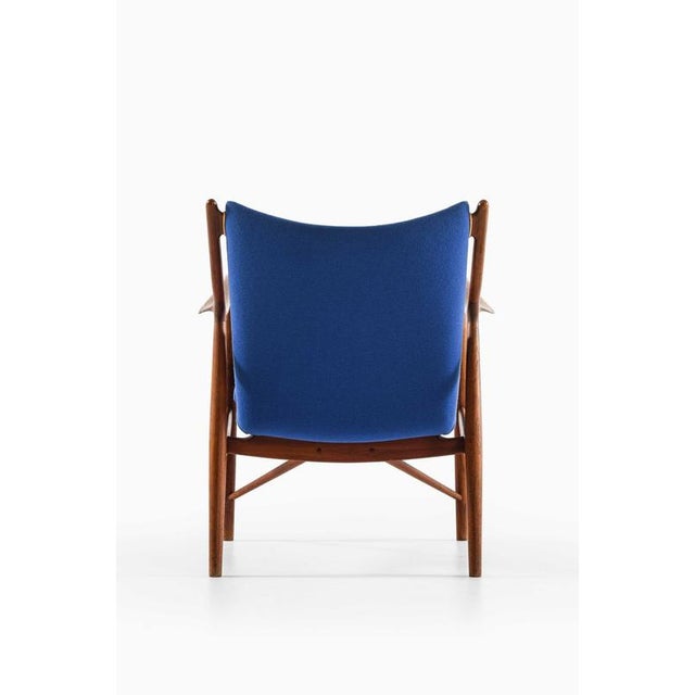 Blue NV-45 Easy Chair in Teak, Leather and Wool attributed to Finn Juhl, 1945 For Sale - Image 8 of 13