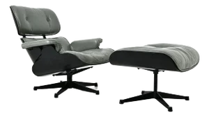 Set of Lounge Chair with Ottoman by Charles & Ray Eames for Herman Miller, 1970s
