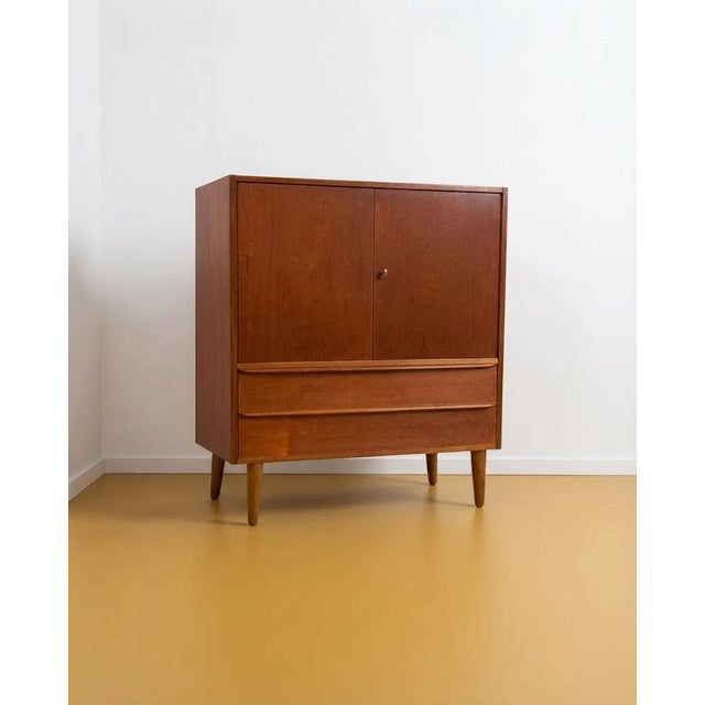 Mid-Century Modern Danish Teak Cabinet with Doors and Drawers, 1960s For Sale - Image 3 of 3