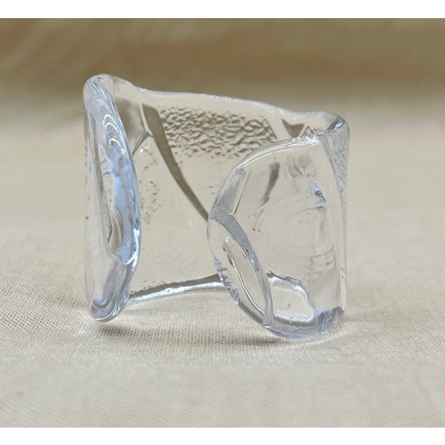 1970s Mid-Century Swedish Ice Glass Napkin Rings attributed to Uno Westerberg for Pukeberg, 1970s, Set of 12 For Sale - Image 5 of 18