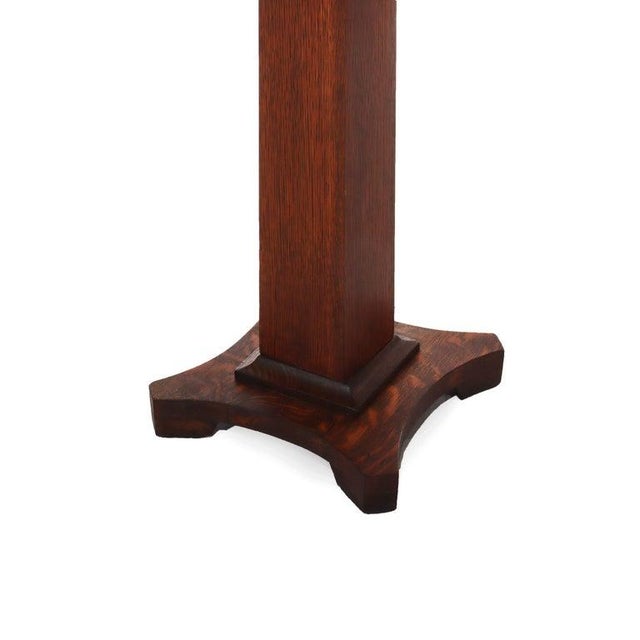 Arts & Crafts Antique Stickley School Arts & Crafts Mission Oak Plant Stand C1920 For Sale - Image 3 of 13