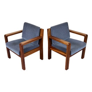 Danish Modern Teak Easy Armchairs, 1970s, Set of 2 For Sale
