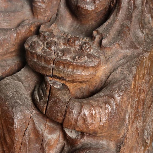 Antique Neo-Gothic Sculpture Virgin with Child Model, 19th Century For Sale - Image 6 of 10