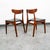 1960s Mid Century Danish Modern Dining Chairs Black Leather Set 2 Pair Teak Elgaard Nm For Sale - Image 4 of 12