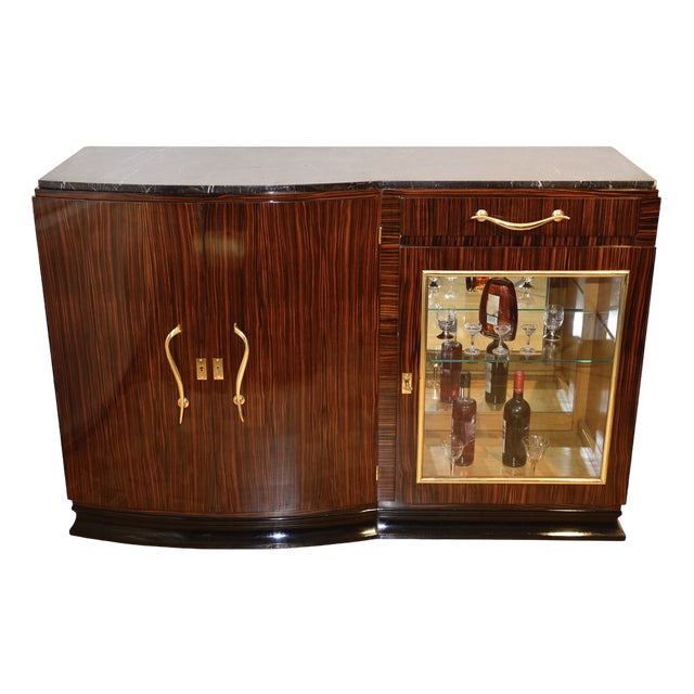 Art Deco Sideboard, France, Makassar, 1930s For Sale