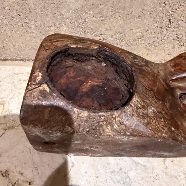 Wood Hand Carved Exotic Wood Abstract Animal Sculpture For Sale - Image 7 of 10