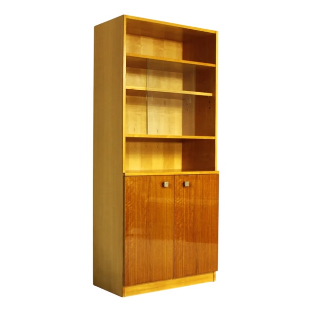 Vintage Bookcase in Beech, 1970s For Sale