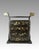 Eye catching old Chinese black lacquer three tier wedding box or chest with an unusual horizontal double dragon headed...