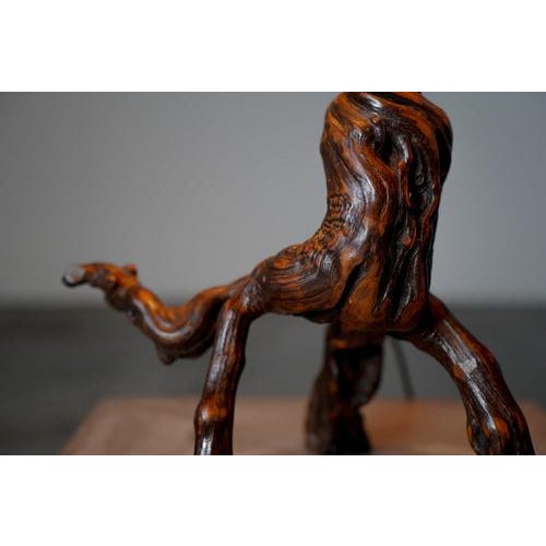 Brown Grape Wood Table Lamp, France, 1960s For Sale - Image 8 of 10