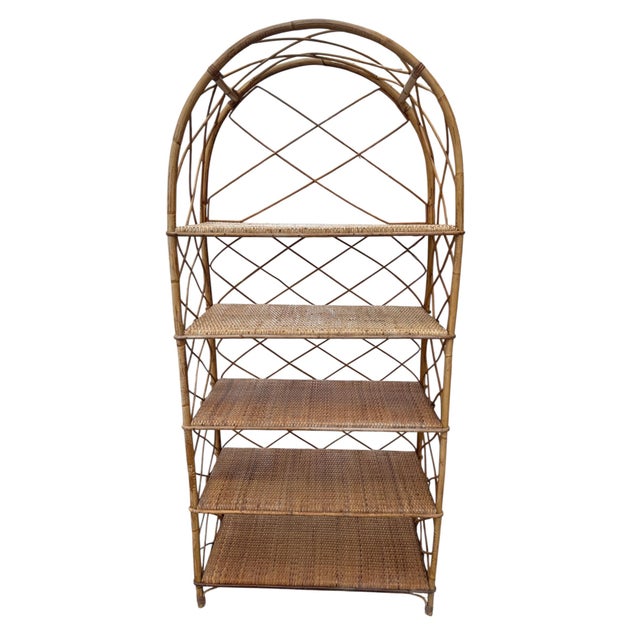 Rattan Shelf from the 1960s, France For Sale - Image 4 of 10